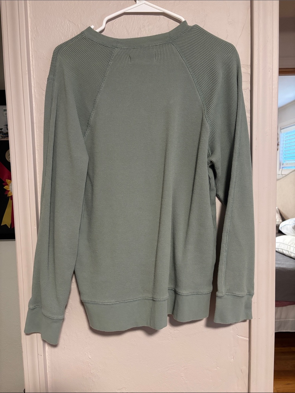 Everlane Waffle Crewneck Sweater - Sage Green - Picture 3 of 3